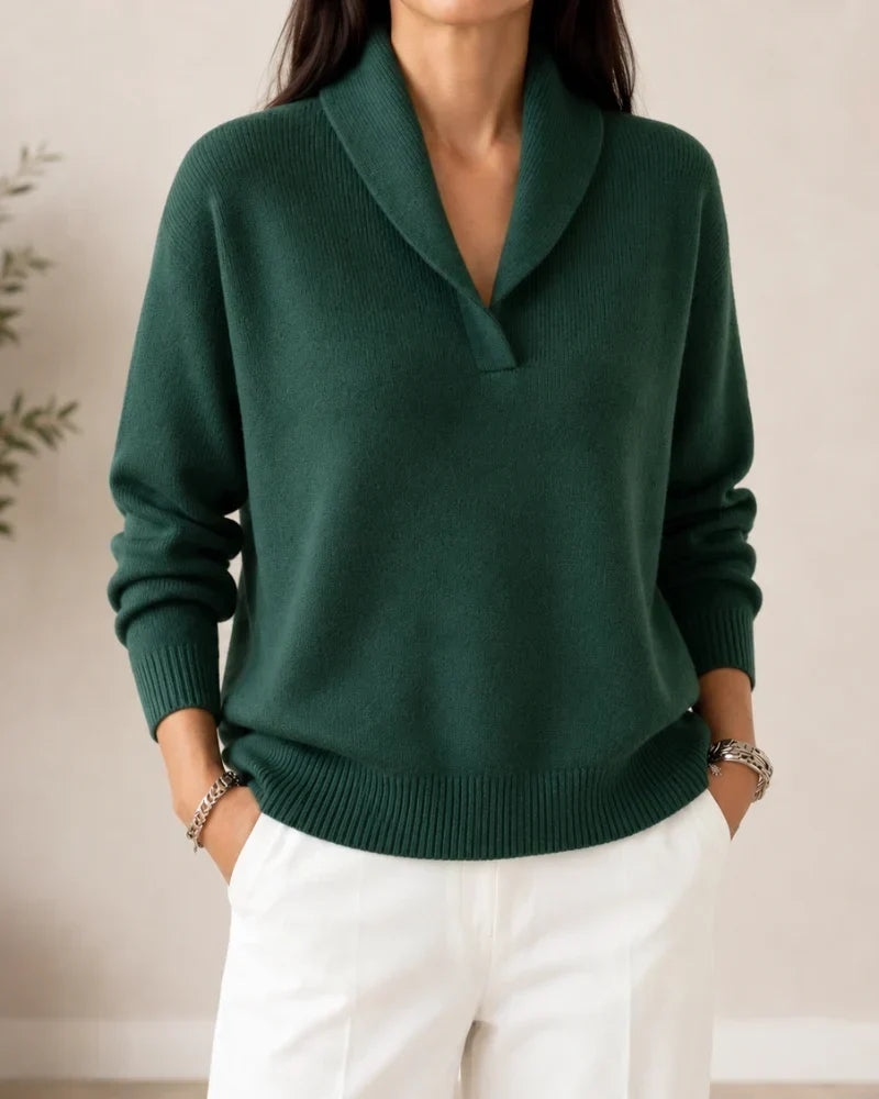 Antonine | Soft V Neck Sweater - Cream