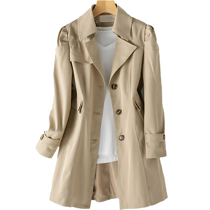Sophie | Classic Trench Coat with Elegant Lines - Beige