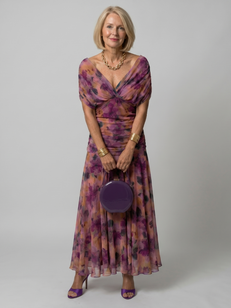 Zenaide | Off Shoulder Midi Dress