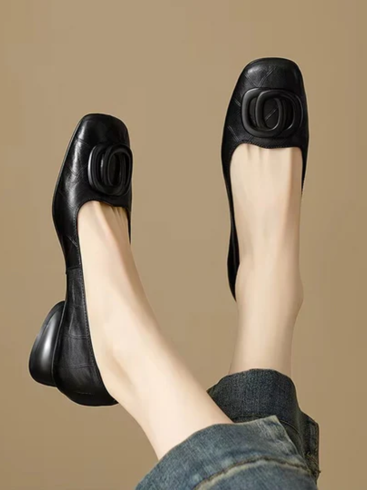 Opium Leather Flats - Brown