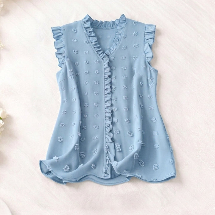 Belle | Ruffle Sleeveless Blouse - Helen & Olivia Manhattan