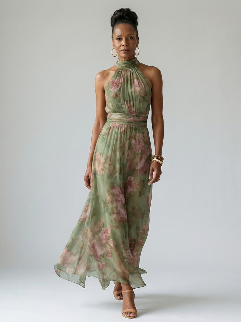 Naomi | Timeless Halter Maxi Dress