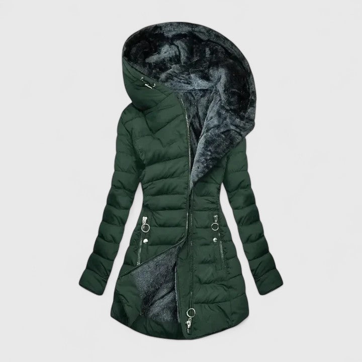 Cassiora | Comfortable Coat - Dark Green