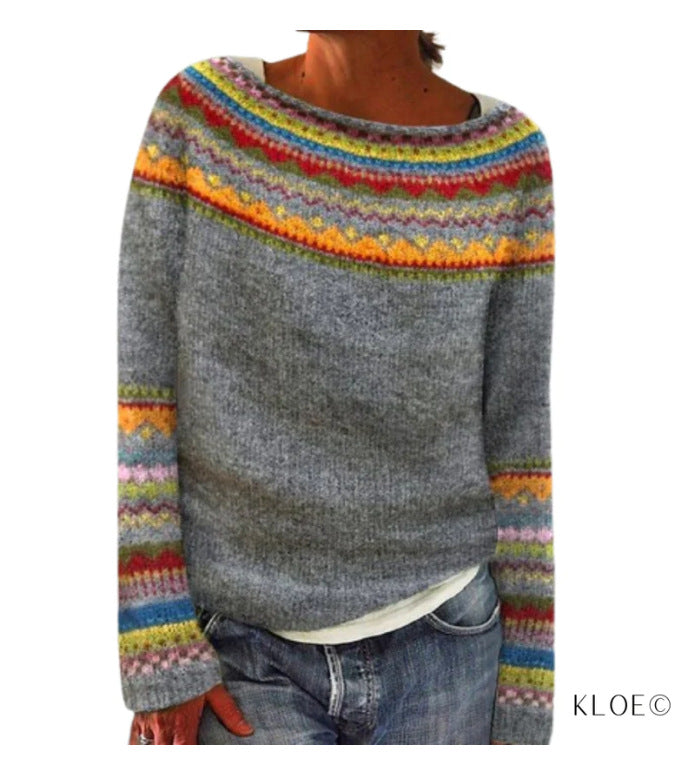 Charlotte | Retro Knitted Sweater - Yellow