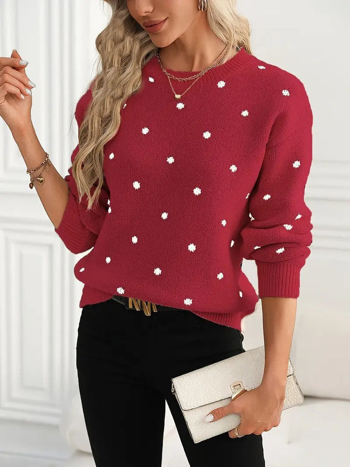 MAEVE | Polka Dot Sweater - 