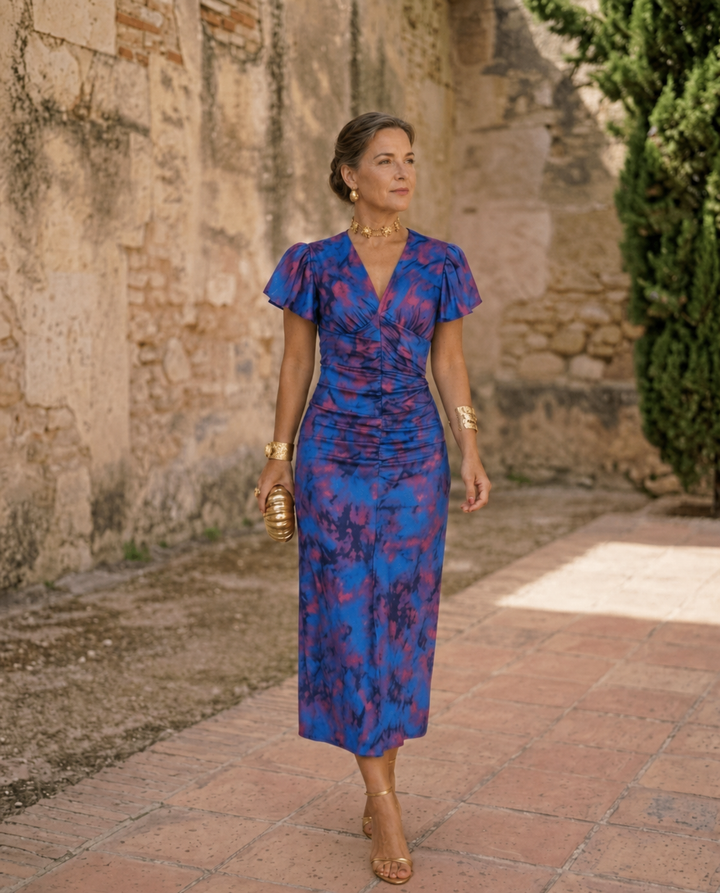 Wanda | Timeless Puff Sleeve Midi Dress