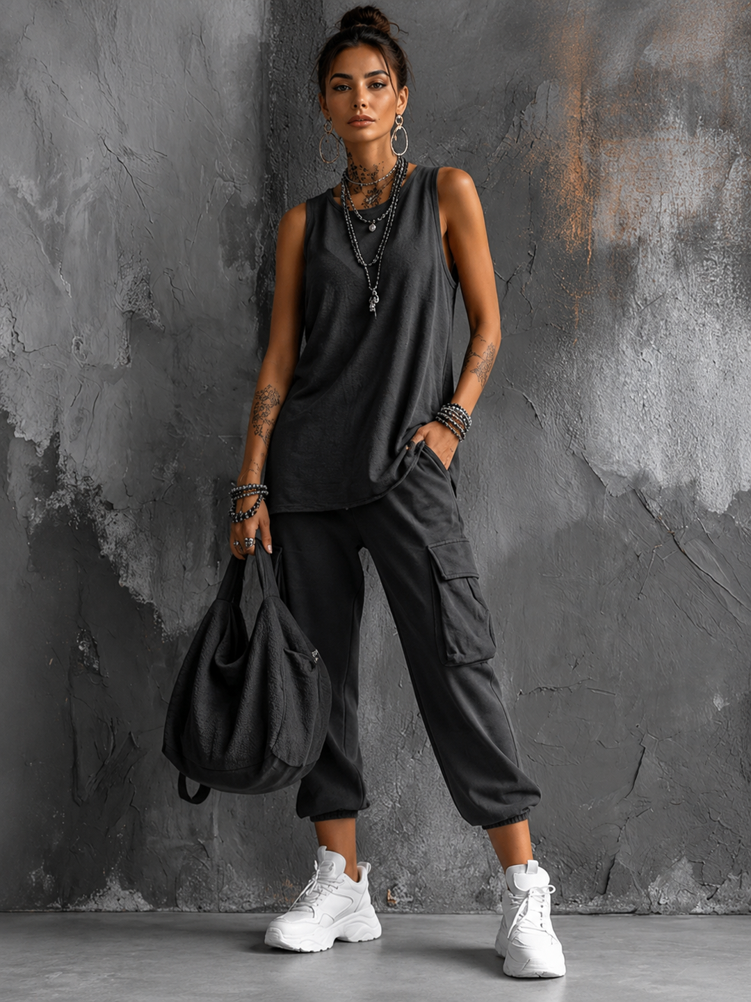 Norelle | Bequemes Zweiteiliges Casual Set - Grey