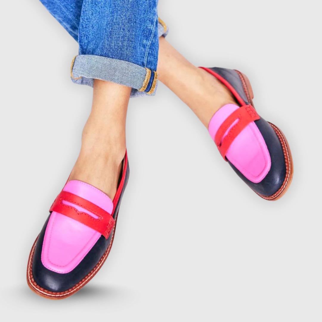 Franki | Two-Tone Loafer - Black