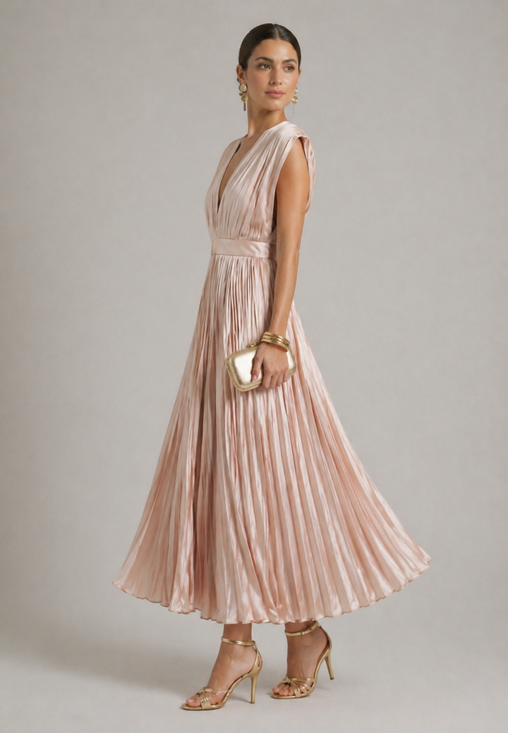 Timeless Pleated Midi Dress
