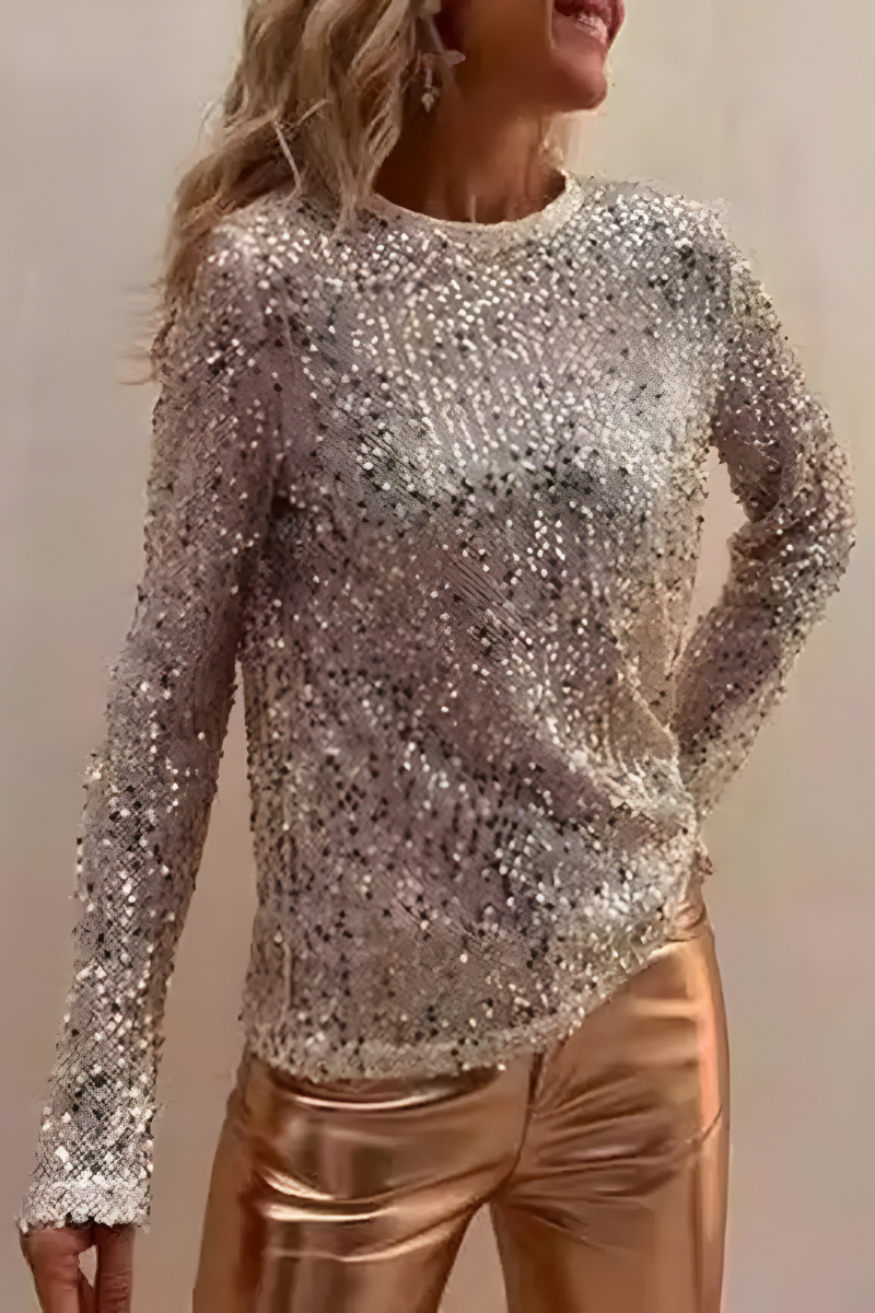 Alkira | Elegant Paillettes Long Sleeve Top