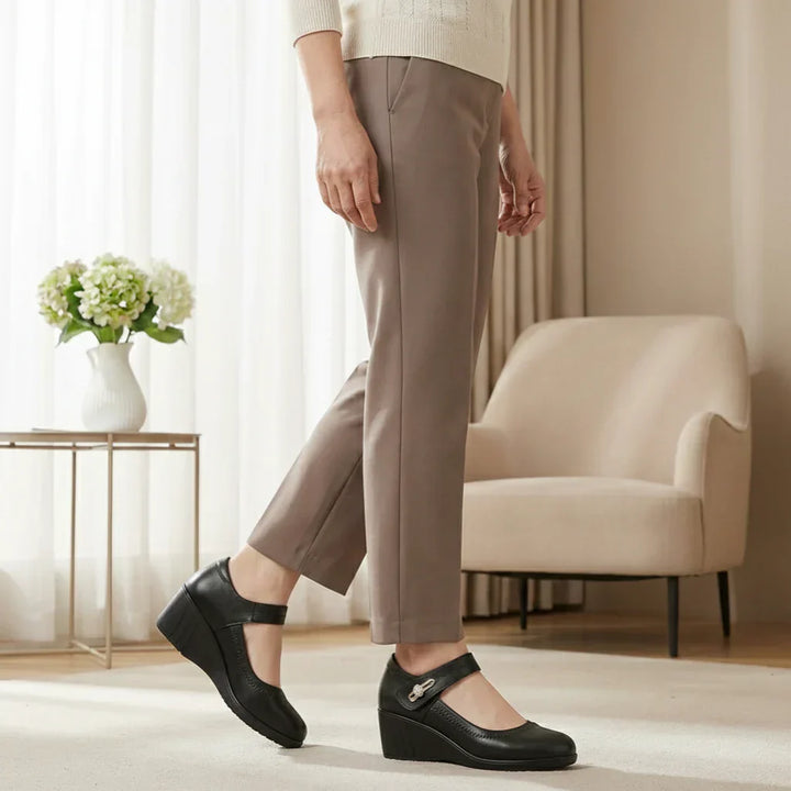 Camila Comfort Leather Support Shoes - 