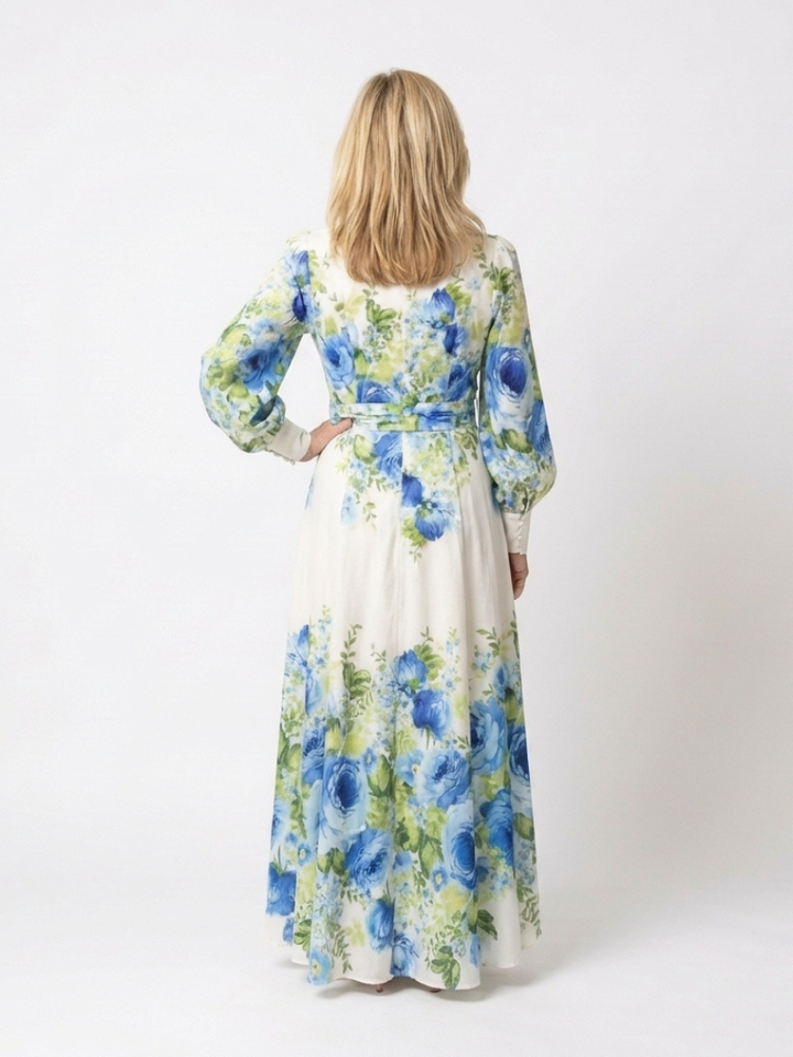 Ottoline | Effortless Floral Long Sleeve Maxi Dress