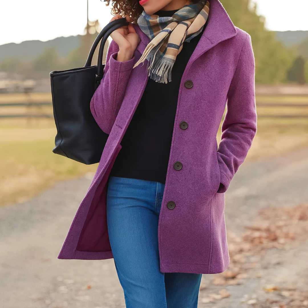 Serena | Timeless Heritage Coat - Purple