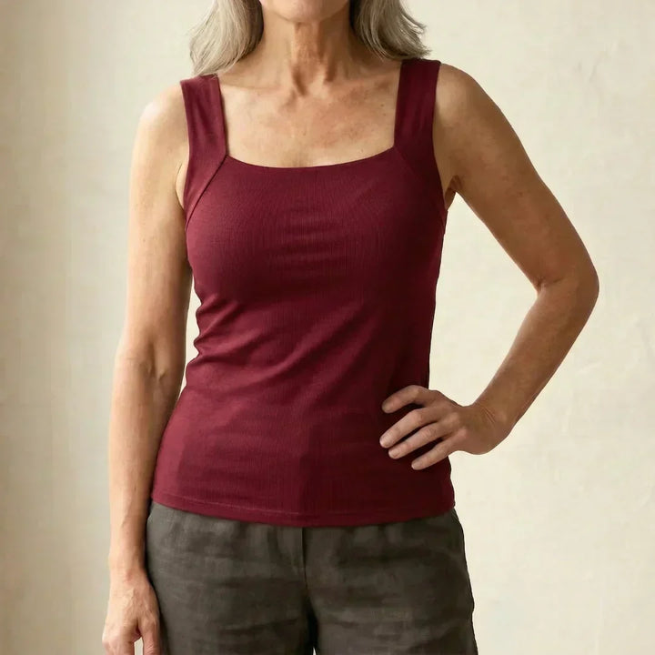 Beatrice | Tank Burgundy with Reggiseno Integrato