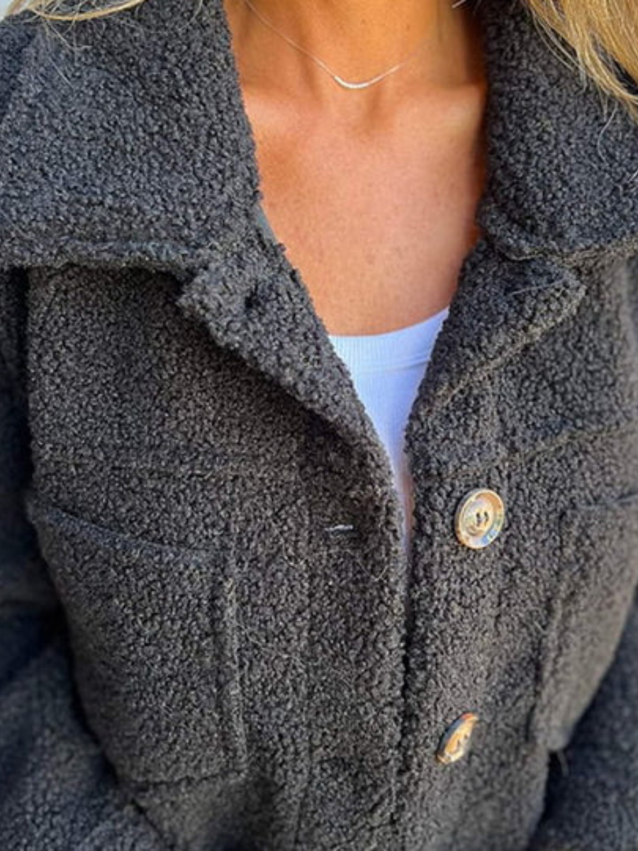Ines | Coat À Boutons Texturé - 