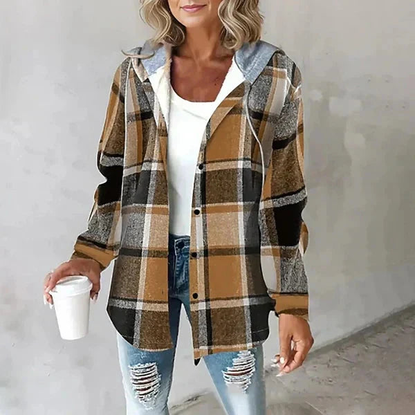 Carys | Caldo Cosy Hooded Check Jacket