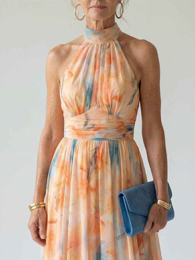 Soft Halter Midi Dress