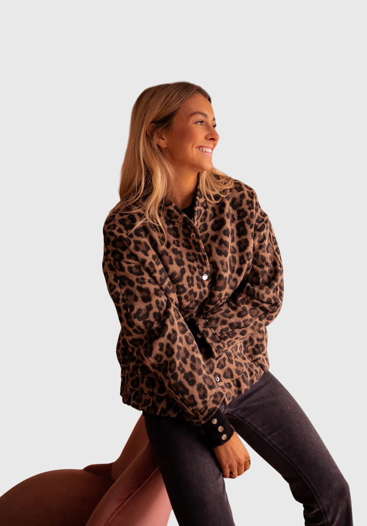 Elodie | Stylish Leopard Print Jacket - Leopard