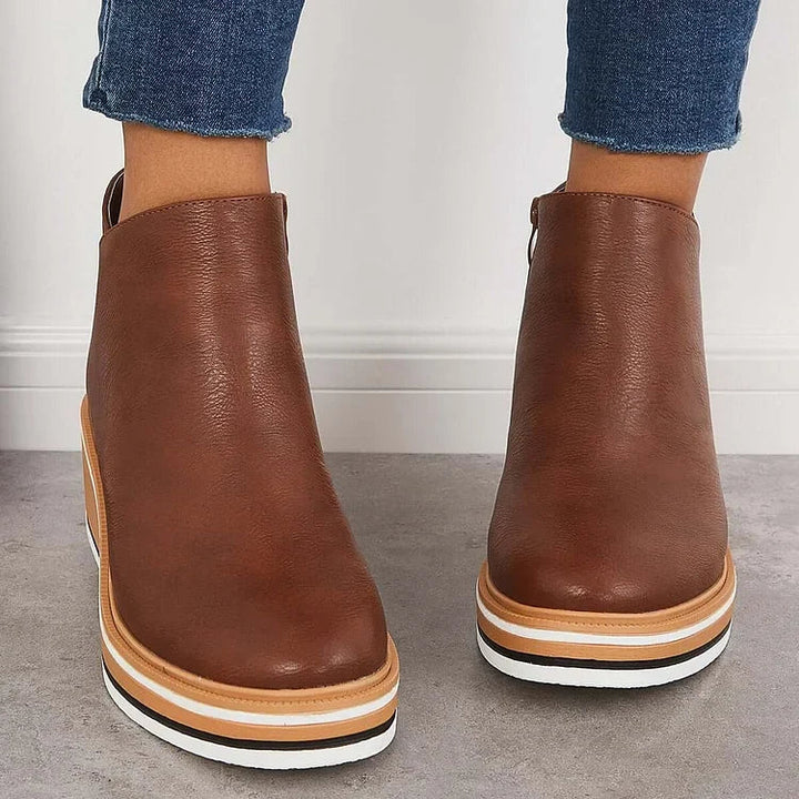 Marilena | Vegan Leather Ankle Boots - Helen & Olivia Manhattan