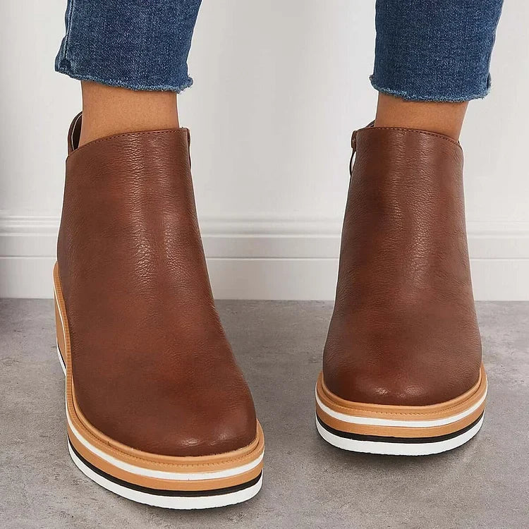 Marilena | Vegan Leather Ankle Boots - Helen & Olivia Manhattan