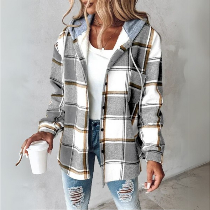 Carys | Caldo Cosy Hooded Check Jacket