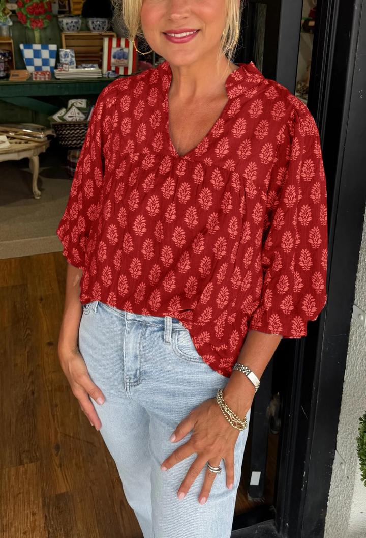 Alira | Elegant Pattern Blouse