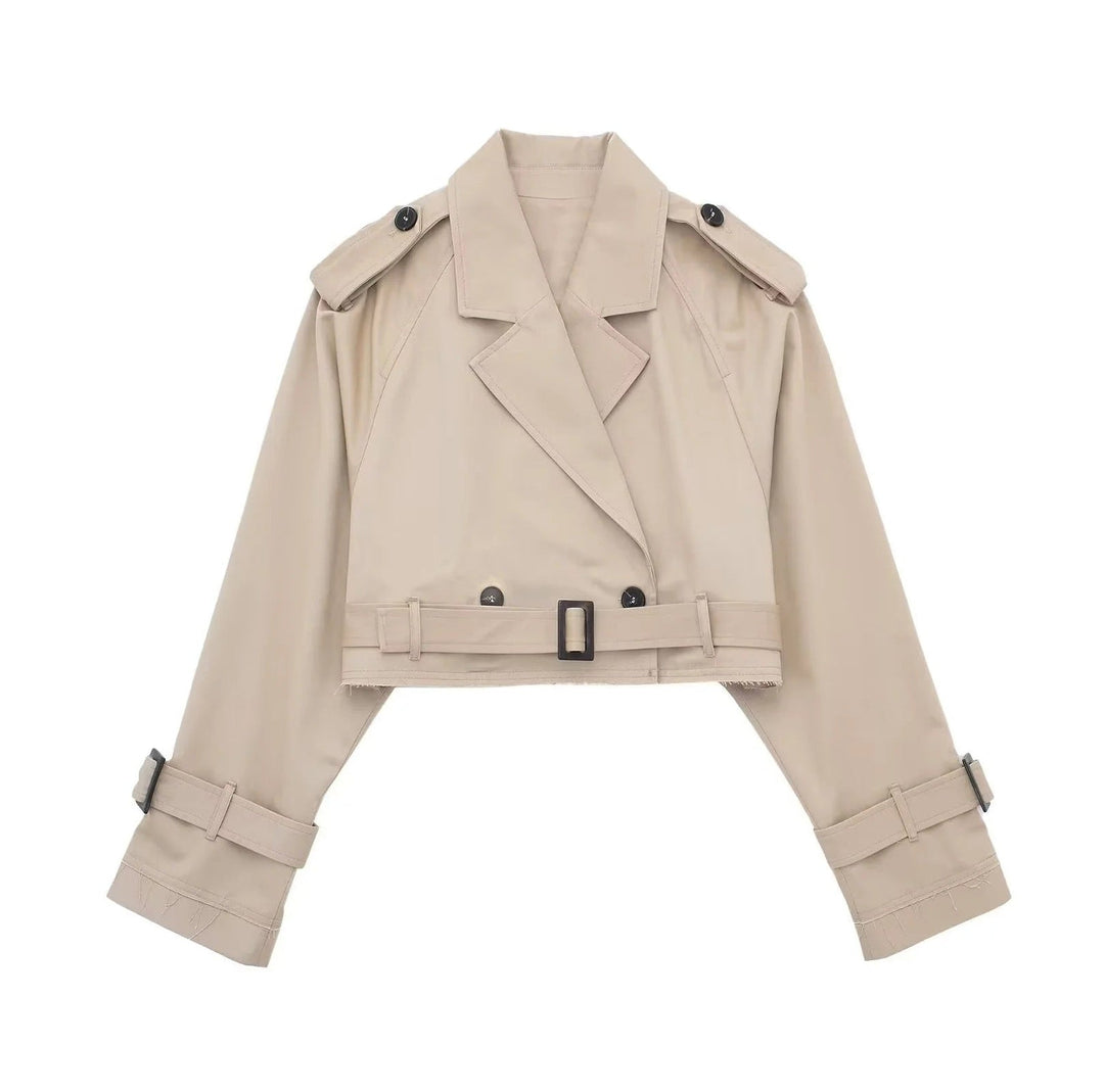Geesje | Stylish Short Trench Coat for Every Season - 