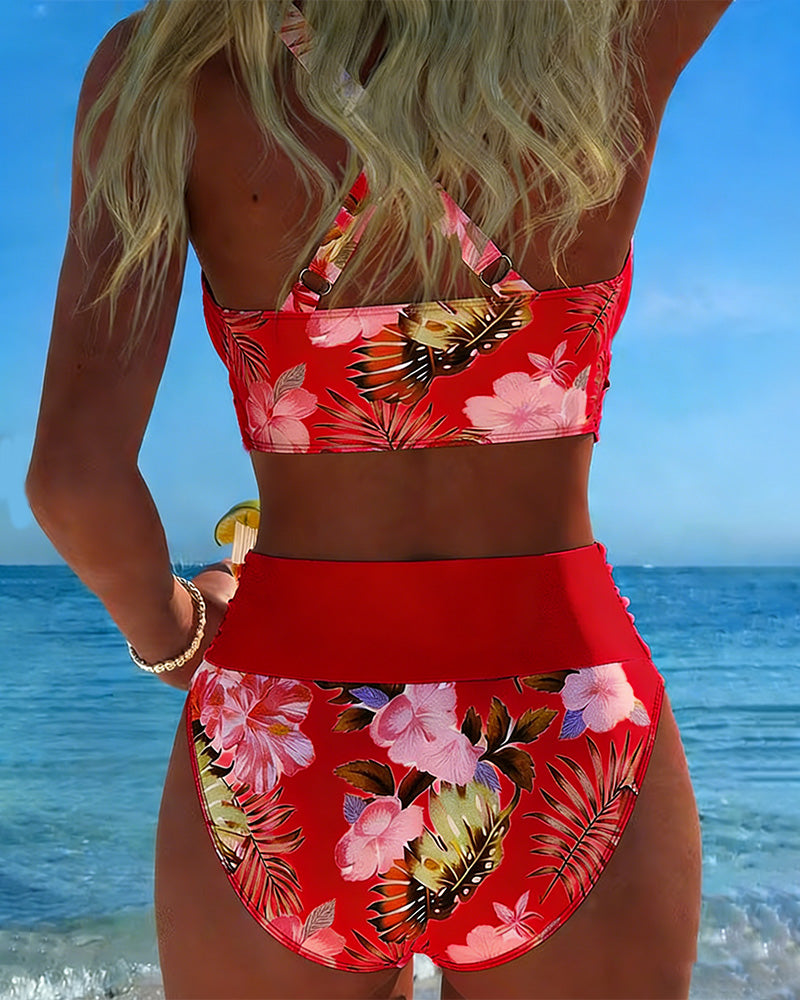 Jolina | Bikini Floral a Contrasto