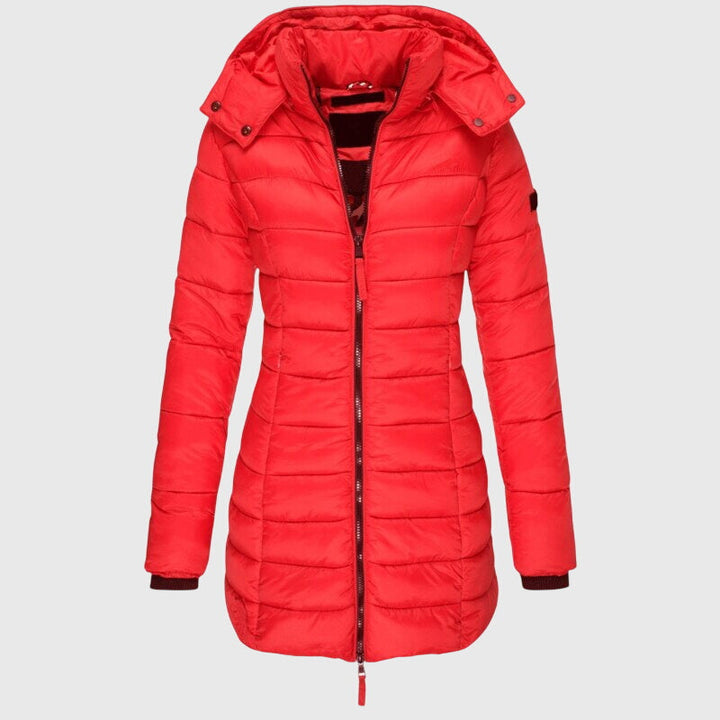 Elise | Long down jacket - Red