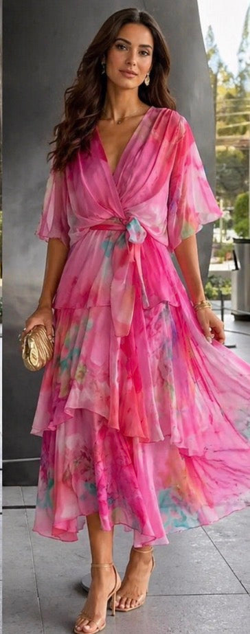 Layered Floral Sun Dress