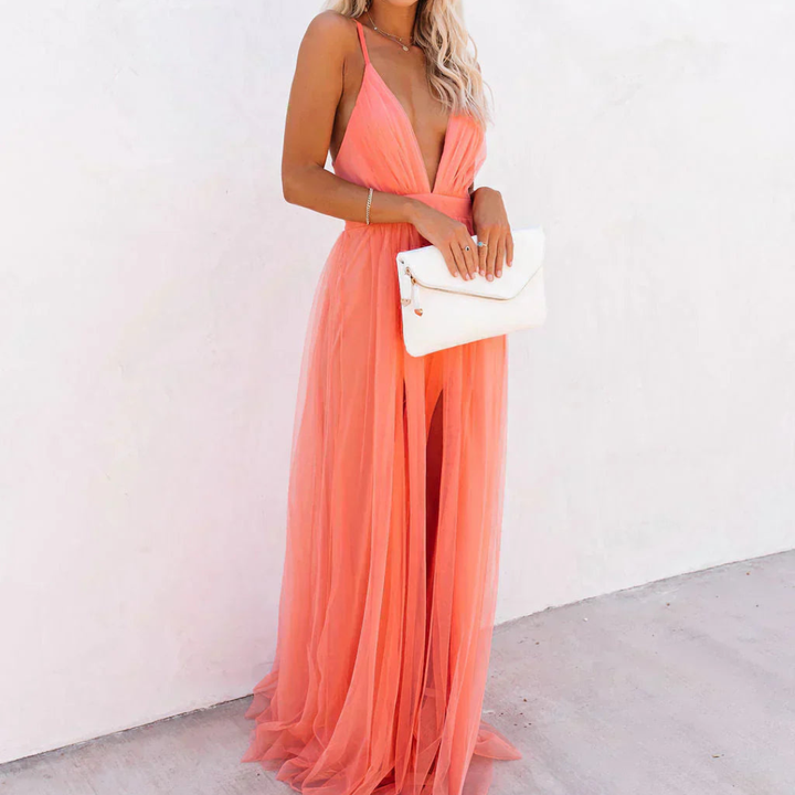 Charlotte | Maxi Dress Coral Leggero