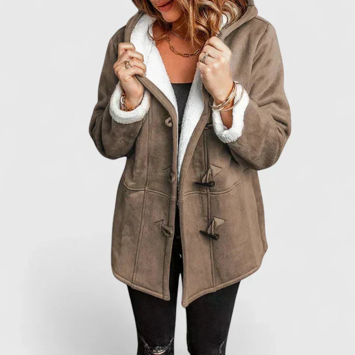 Ziah | Comfortable Coat - Brown
