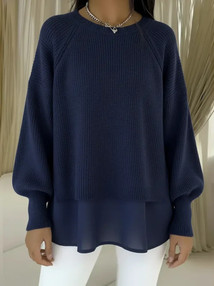 Kestlyn | Layered Look Sweater - Pink
