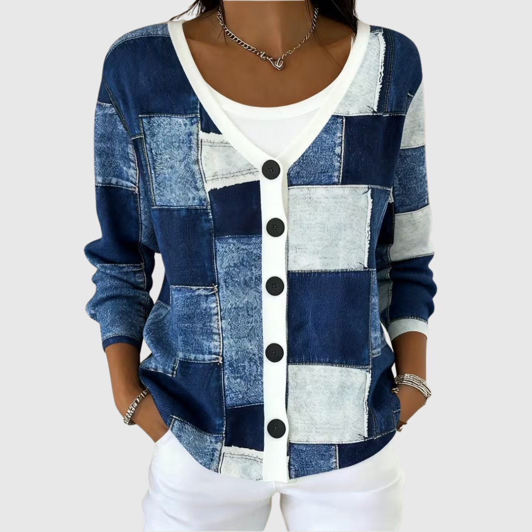 Benedetta | Button-Front Knit Cardigan - Helen & Olivia Manhattan