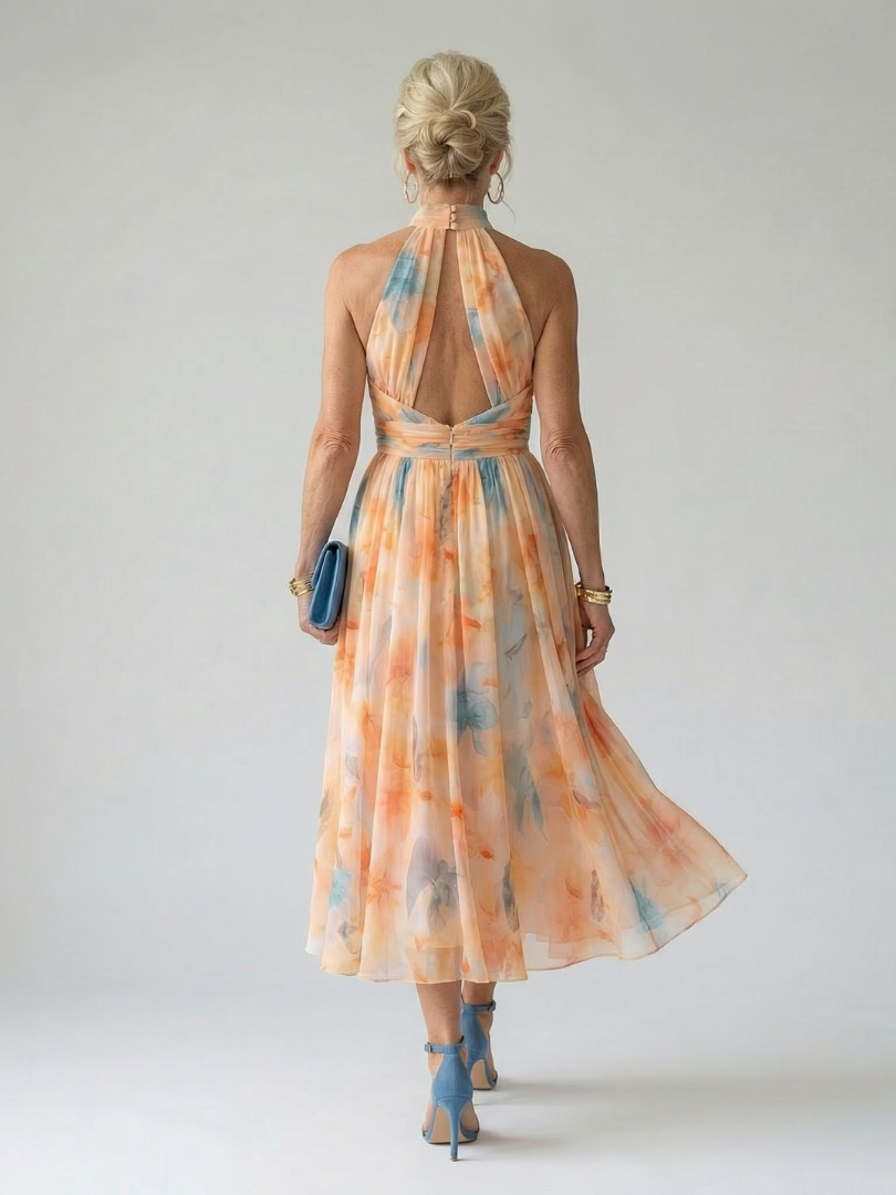 Soft Halter Midi Dress
