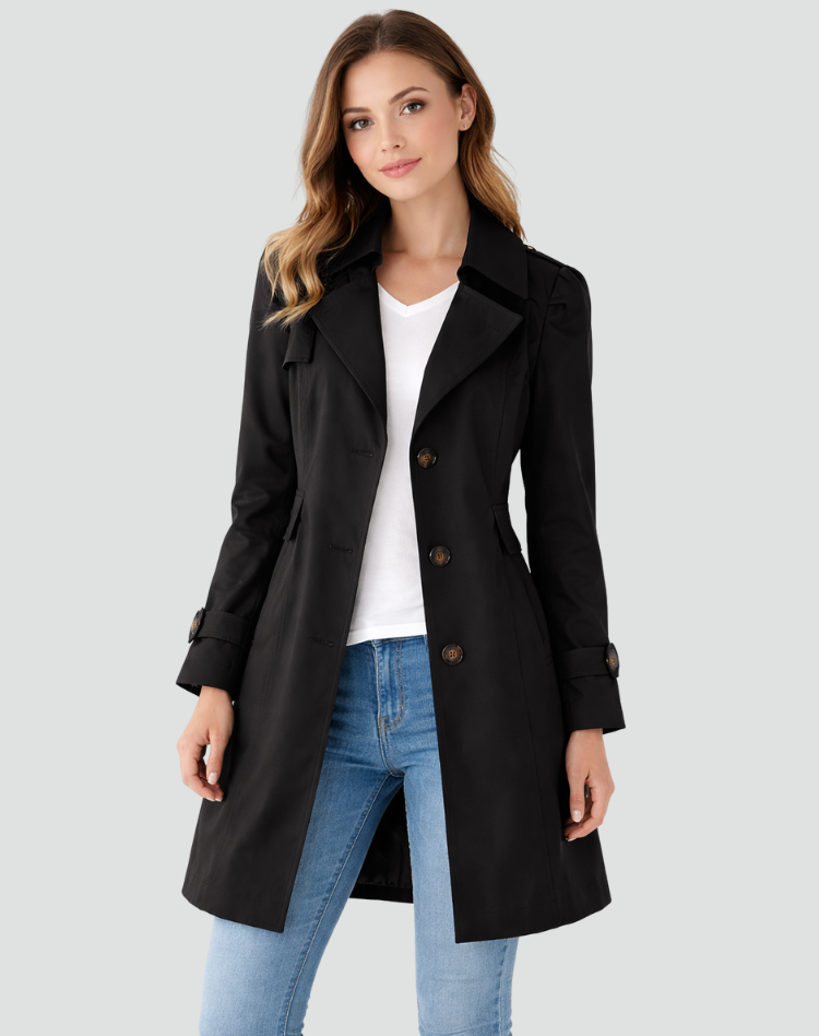 Gabrielle | Tranchée Coat Classic À Revers - Khaki
