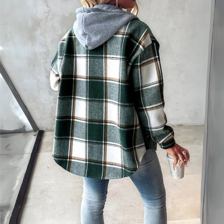 Carys | Caldo Cosy Hooded Check Jacket