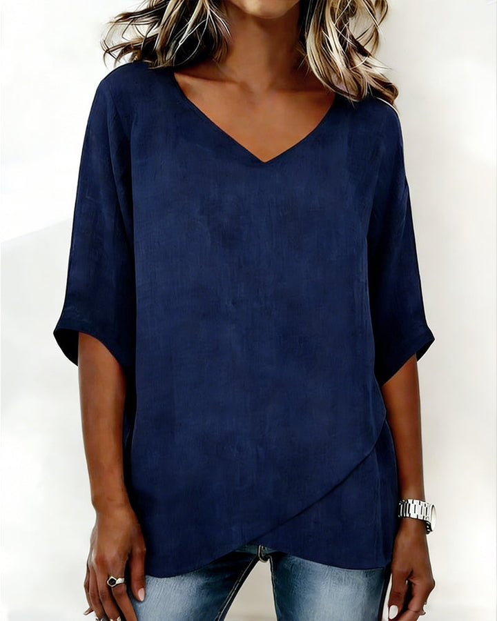 Women | Irregular V-Neck Top