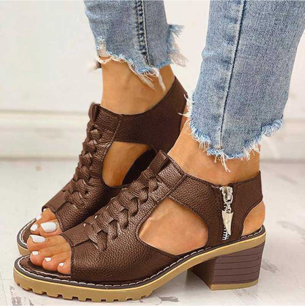 Ouida | Sandals Elegant A Talons Hauts - Brown