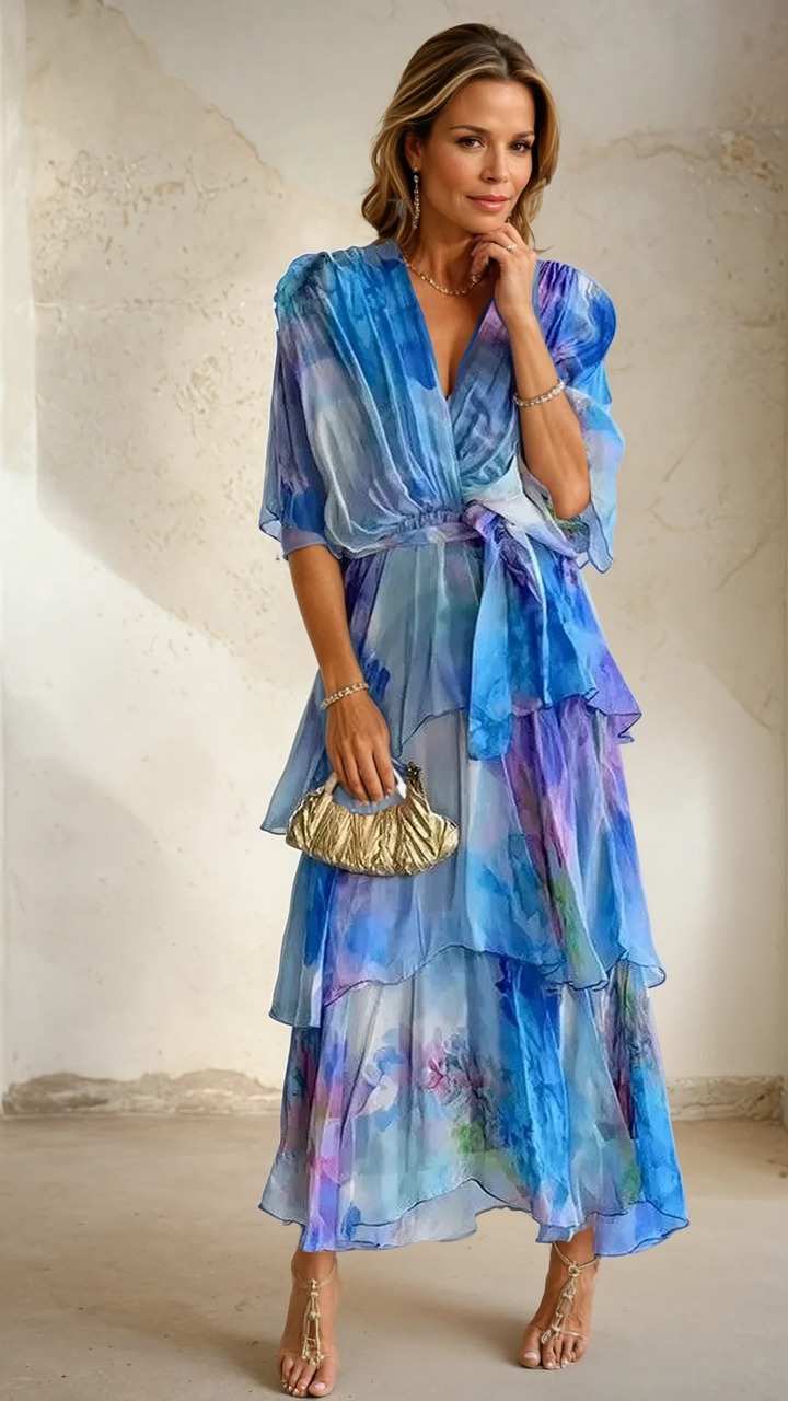 Layered Floral Sun Dress