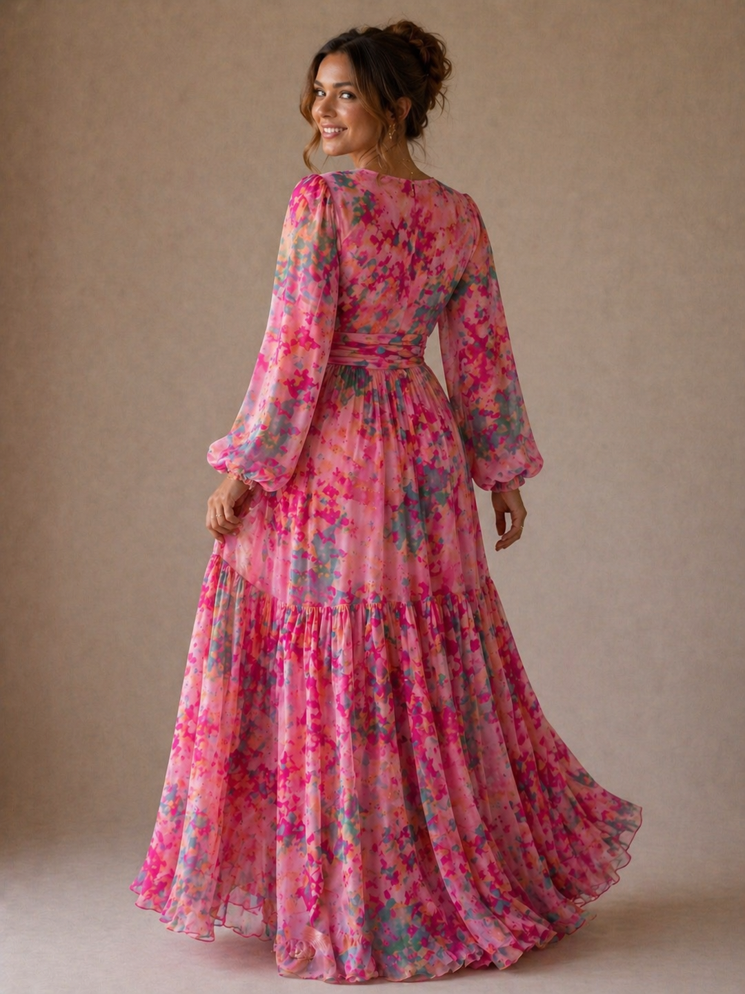 Wrap Dress with Floral Print