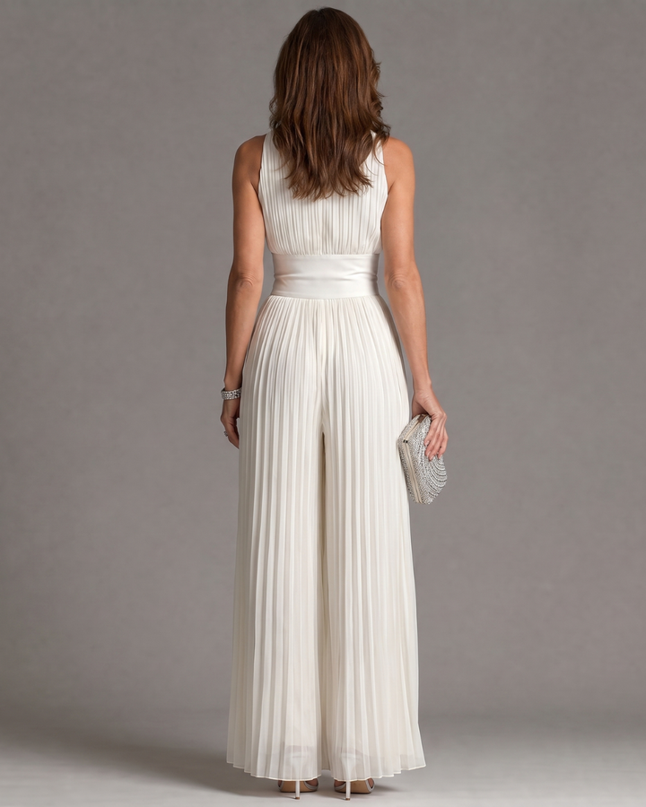 Anneliese | Wide Leg Halter Jumpsuit