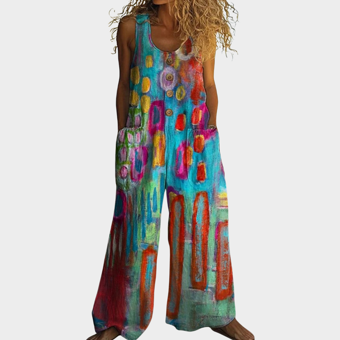 Marigold | Nature Stampa Relaxed Jumpsuit