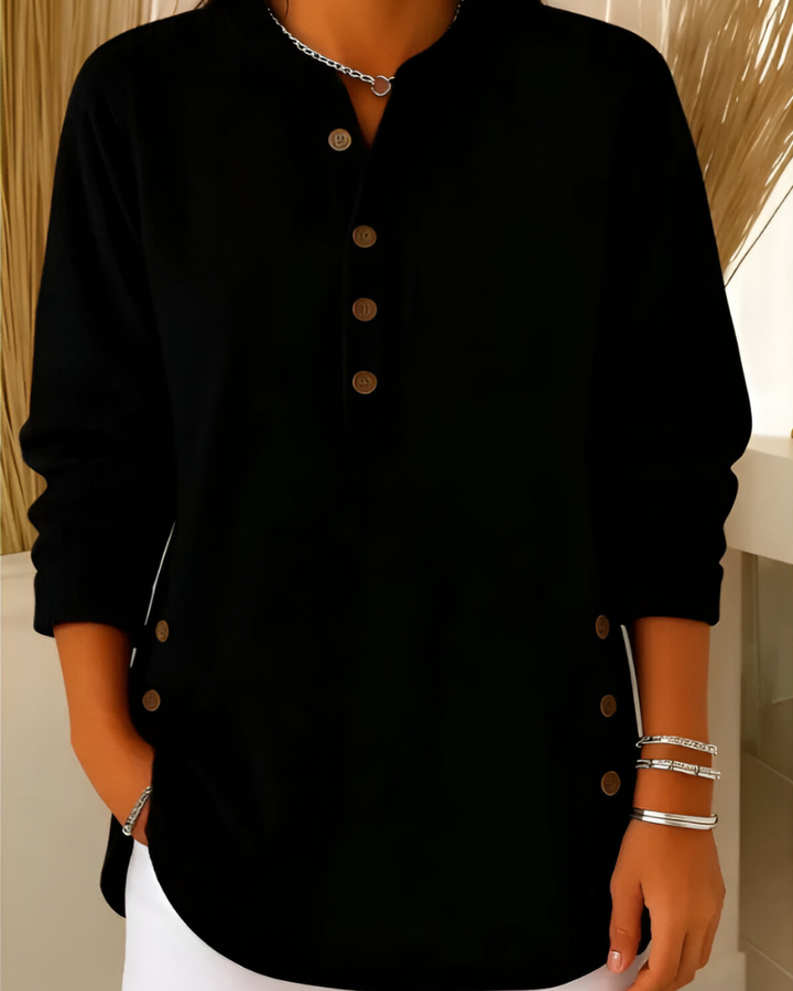 Lorne | a Coste Button Placket Knit Top