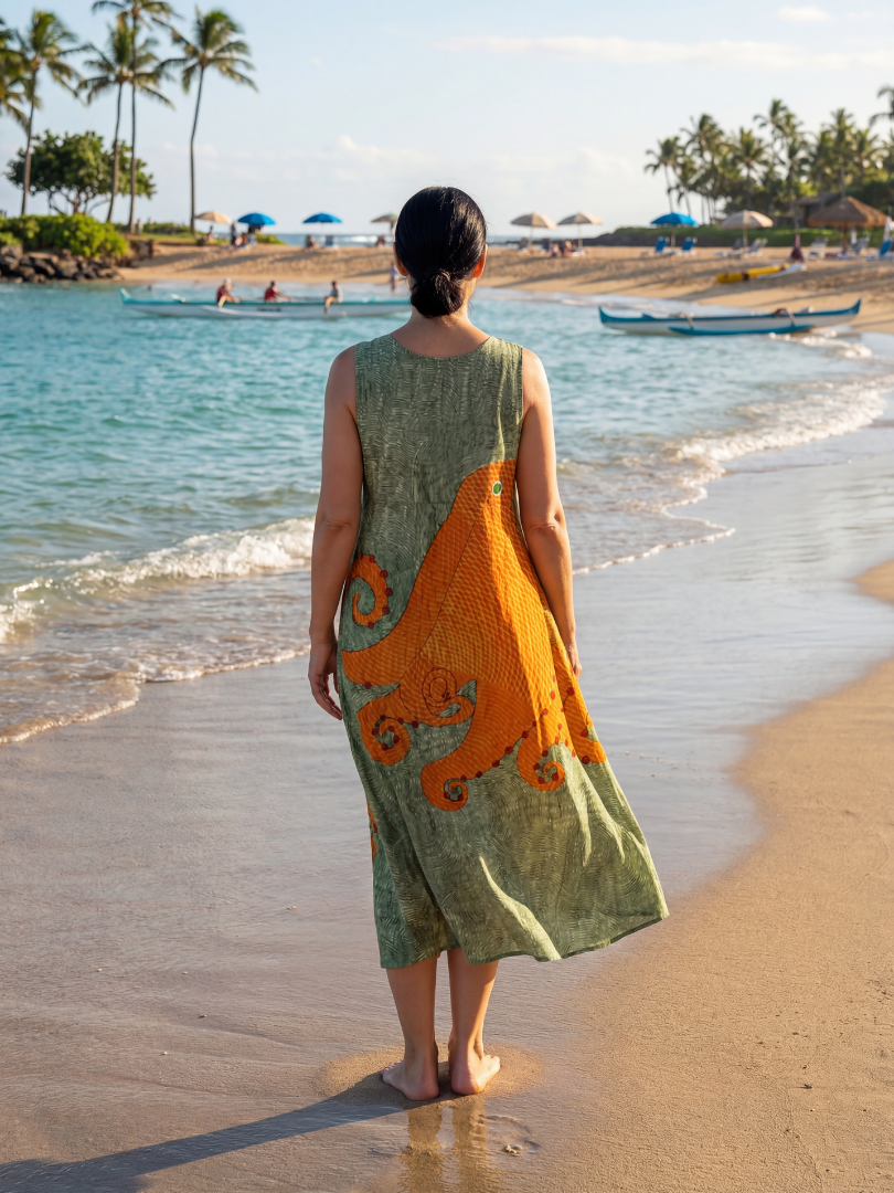 Ronan | Ocean Onda Midi Dress