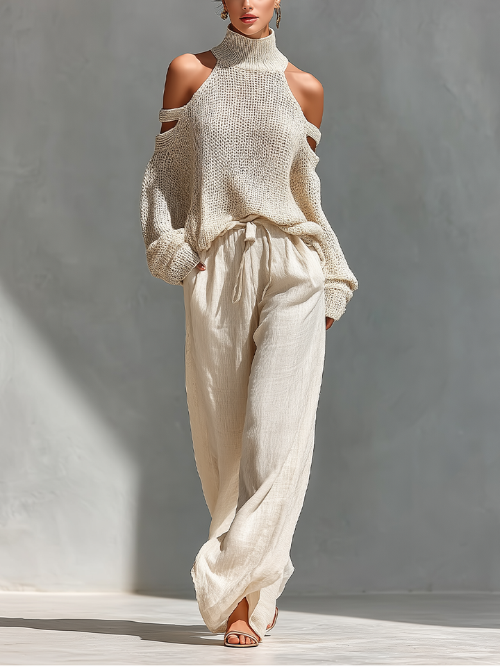 Sophie | Completo in Knit Beige