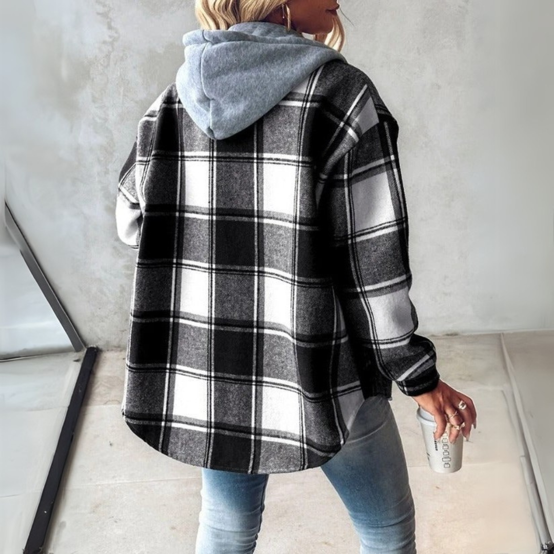 Carys | Caldo Cosy Hooded Check Jacket