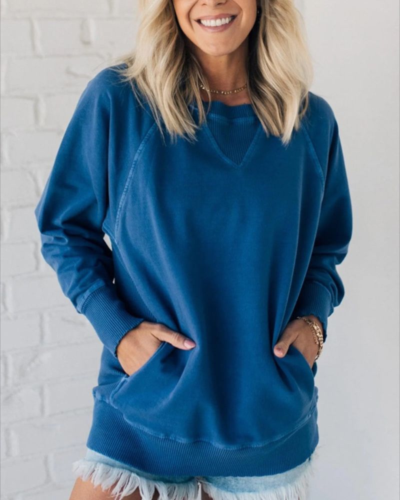 Flor | Ribbed Pocket Sweater