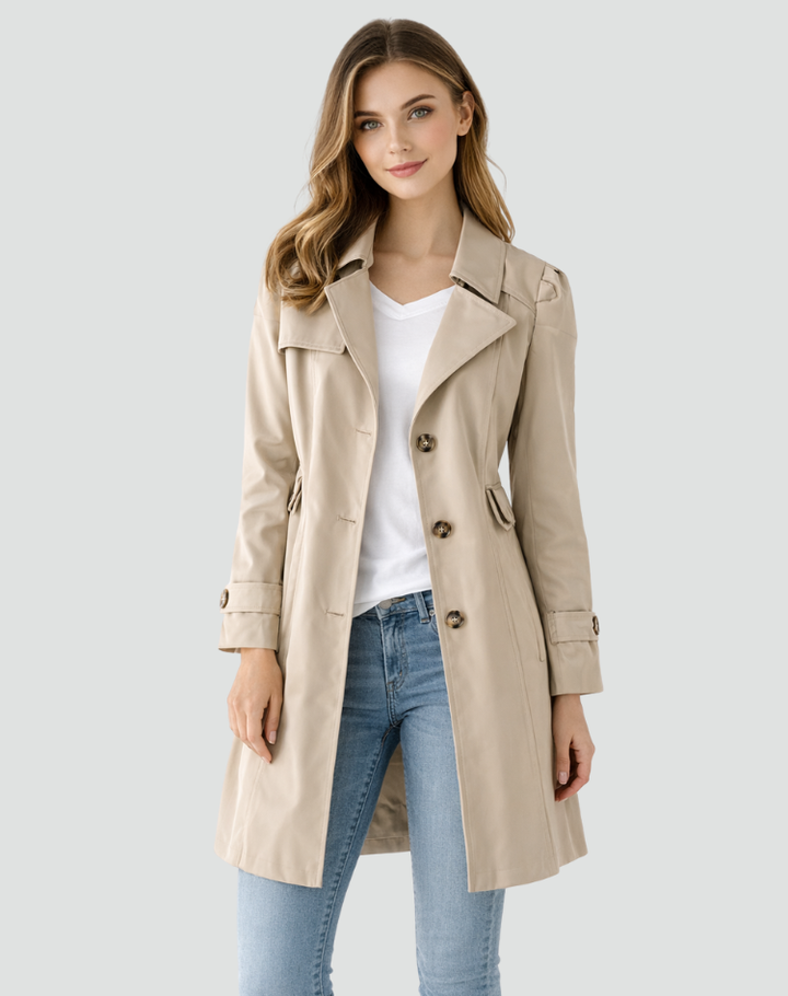 Gabrielle | Tranchée Coat Classic À Revers - White