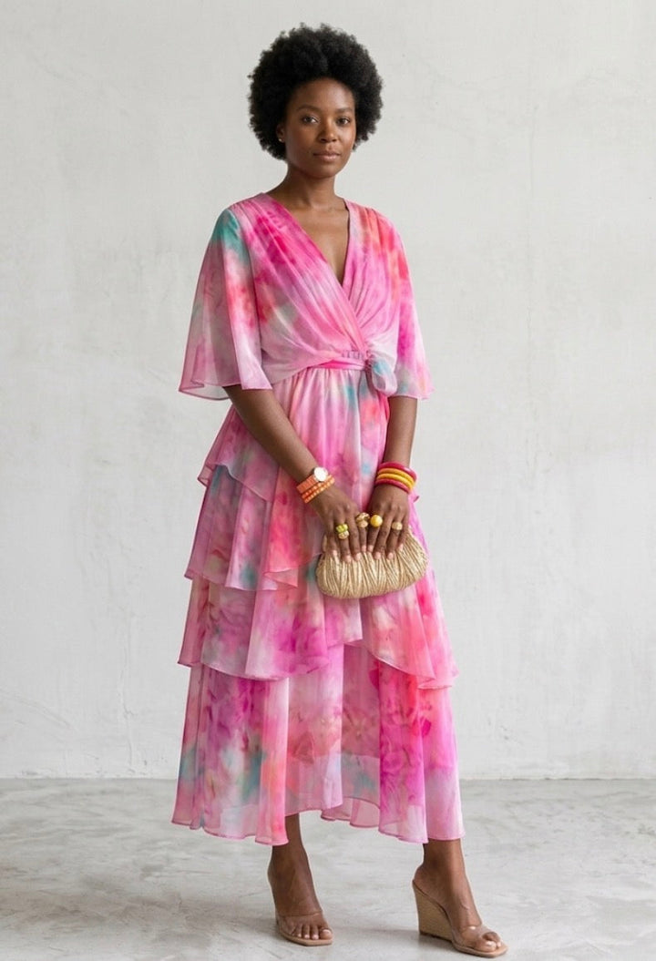 Layered Floral Sun Dress